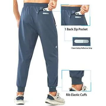 NORTHYARD Men's Athletic Running Pants Lightweight Quick-Dry