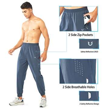 NORTHYARD Men's Athletic Running Pants Lightweight Quick-Dry