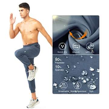 NORTHYARD Men's Athletic Running Pants Lightweight Quick-Dry