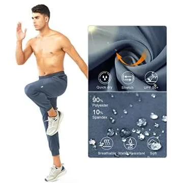 NORTHYARD Men's Athletic Running Pants Lightweight Quick-Dry