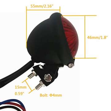FATECIM Motorcycle LED Taillight for Harley Chopper & Bobber