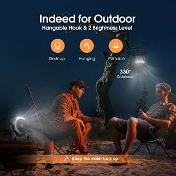 Ausic Portable Misting Fan with 10000mAh Battery