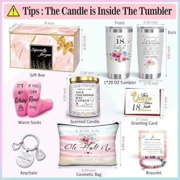18th Birthday Gift Tumblers for Girls - ShinnyWis