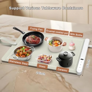 FYY Food Warming Mat - Electric Heating Tray with Timer