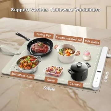 FYY Food Warming Mat - Electric Heating Tray with Timer