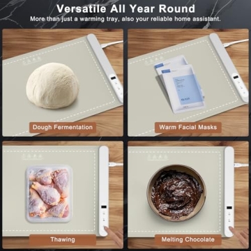 FYY Food Warming Mat - Electric Heating Tray with Timer