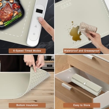 FYY Food Warming Mat - Electric Heating Tray with Timer