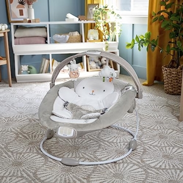 Ingenuity InLighten Baby Bouncer Light-Up Toy Bar Vibrations