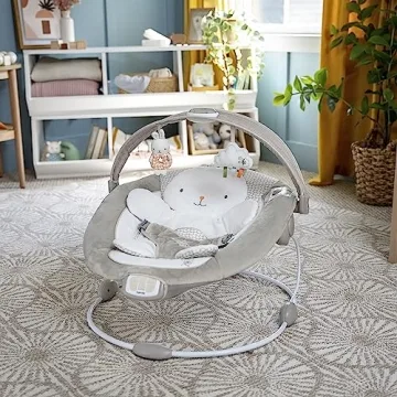 Ingenuity InLighten Baby Bouncer Light-Up Toy Bar Vibrations
