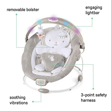 Ingenuity InLighten Baby Bouncer Light-Up Toy Bar Vibrations