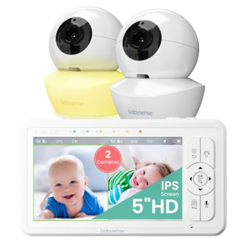 Babysense HD Baby Monitor with 2 Cameras Night Vision No WiFi