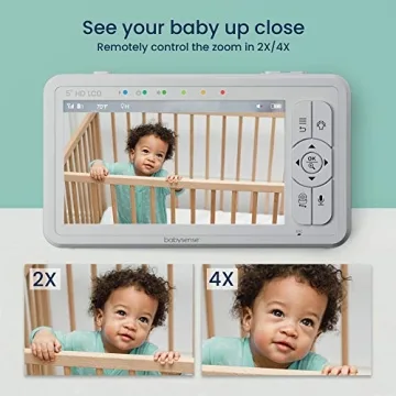 Babysense HD Baby Monitor with 2 Cameras Night Vision No WiFi