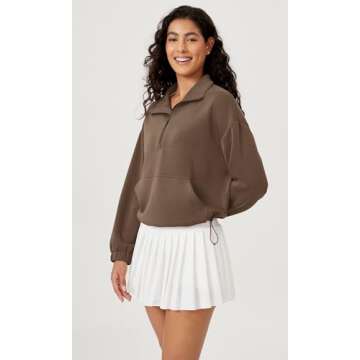 Comfortable ODODOS Women's Modal Sweatshirt with Pockets