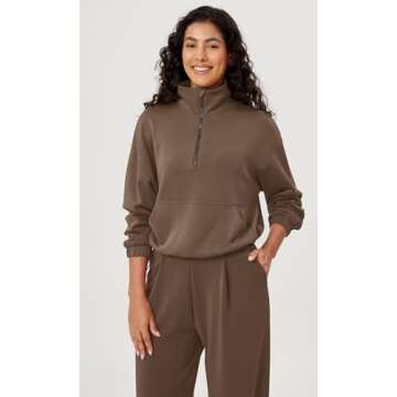 Comfortable ODODOS Women's Modal Sweatshirt with Pockets