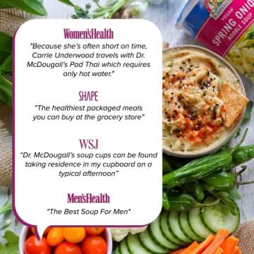 Dr. McDougall's Spring Onion Noodle Soup - Gluten Free and Vegan Ramen Noodles - Instant Ramen Noodle Cups - Vegetarian Ramen Soup - Instant Noodles - 1.9 Ounces - Pack of 6