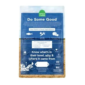 Open Farm, Grain-Free Dry Dog Food, Complete & Balanced Kibble, Sustainably & Ethically Sourced Ingredients, Non-GMO Veggies & Superfoods, Catch-of-The-Season Whitefish Recipe, 11lb Bag