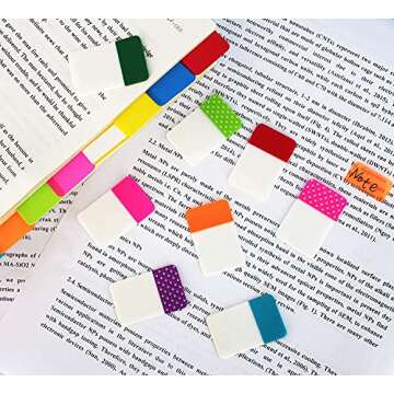 ELII 900 Pieces Colored Sticky Index Tabs for Organization