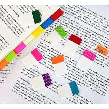 ELII 900 Pieces Colored Sticky Index Tabs for Organization