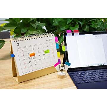 ELII 900 Pieces Colored Sticky Index Tabs for Organization