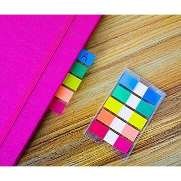 ELII 900 Pieces Colored Sticky Index Tabs for Organization