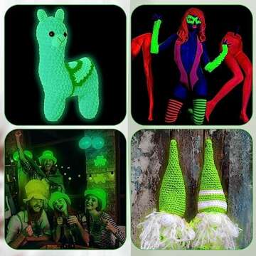 Timgle 36 Rolls Glow in The Dark Yarn Multi Color Luminous Crochet Yarn for Crocheting DIY Glow Yarn Thread Knitting Shining Glowing Yarn for Arts Sewing Thread Crafts Party Supplies, 58 yd Per Roll