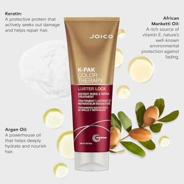 Joico K-PAK Color Therapy Luster Lock Instant Shine & Repair Treatment | For Color-Treated Hair | Boost Color Vibrancy | Repair Breakage | With Keratin & Argan Oil | 8.5 Fl Oz