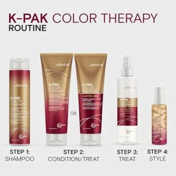 Joico K-PAK Color Therapy Luster Lock Instant Shine & Repair Treatment | For Color-Treated Hair | Boost Color Vibrancy | Repair Breakage | With Keratin & Argan Oil | 8.5 Fl Oz
