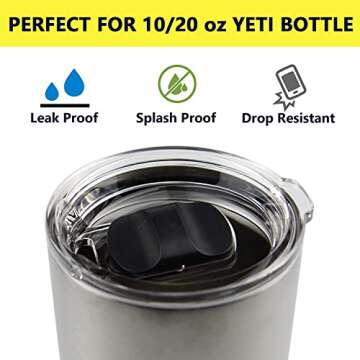 (Pack of 2) Yeti 20oz Tumbler Lid Yeti Lids 20 oz Replacement Lid Cup Cover Magnetic Slider Yeti Ram...