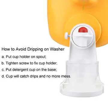 LEVOSHUA Laundry Detergent Cup Holder, Laundry Fabric Softener Drip Catcher, Firmly Hold on Laundry Bottle Spouts, Keep Washer Dryer and Laundry Floor Clean and Organize，Pack of 2