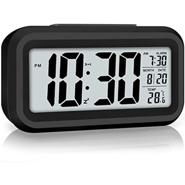 Smart Digital Alarm Clock with Night Light & Temperature Display for Kids & Adults