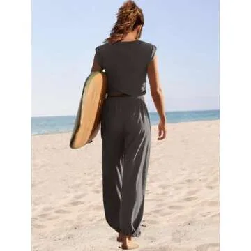 LAMISSCHE Women's Loungewear Set | Cropped Tops & Pants