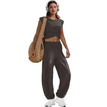 LAMISSCHE Women's Loungewear Set | Cropped Tops & Pants