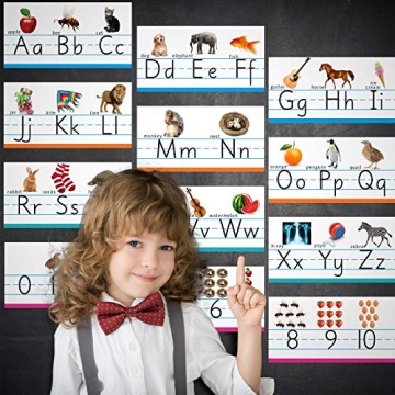 Educational ABC Number Line Wall Decor for Preschool Kindergarten