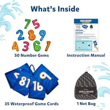 Skillmatics Seek & Splash & Seek & Splash Number Dive Underwater Search and Find Game, Perfect for Swimming Pool & Summer Fun for Kids, Gifts for Boys & Girls Ages 6, 7, 8, 9 & Up