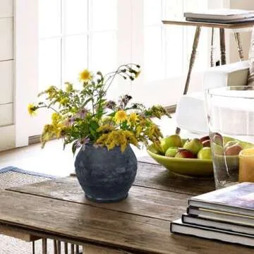 Stylish Briful Large Ceramic Rustic Vase for Home Decor