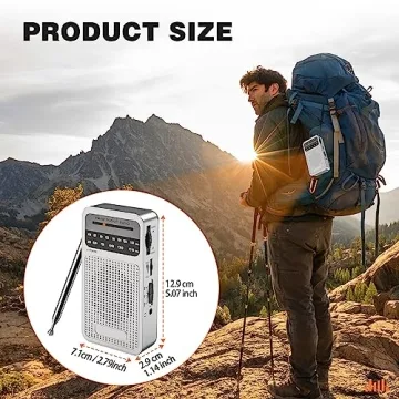 Compact AM/FM Pocket Radio with Powerful Sound
