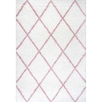 nuLOOM Tess Moroccan Shag Area Rug 5x8 for Living Room