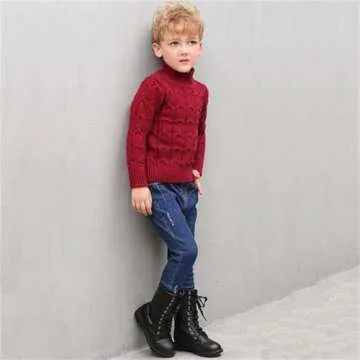 PPXID Waterproof Mid Calf Combat Boots for Kids
