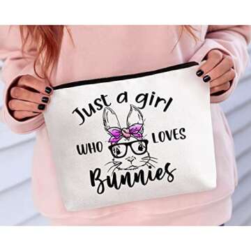 BiuNiuring Bunny Gifts for Women - Cute Cosmetic Bag