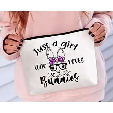 BiuNiuring Bunny Gifts for Women - Cute Cosmetic Bag