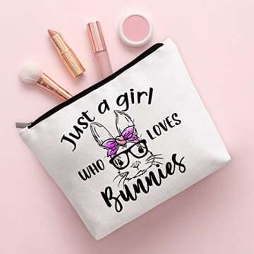 BiuNiuring Bunny Gifts for Women - Cute Cosmetic Bag