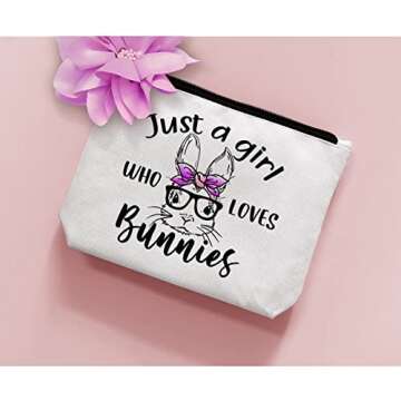 BiuNiuring Bunny Gifts for Women - Cute Cosmetic Bag