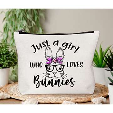 BiuNiuring Bunny Gifts for Women - Cute Cosmetic Bag