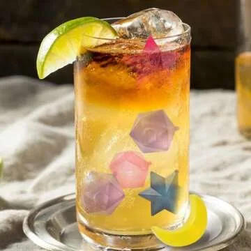 Colorful Star Moon Shape Reusable Ice Cubes - 40 Pack