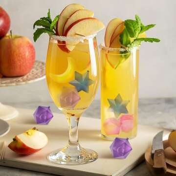 Colorful Star Moon Shape Reusable Ice Cubes - 40 Pack