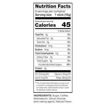 DaVinci Gourmet Slightly Sweet Cold Brew Stick Pack - Instant Coffee Powder (6 Count)