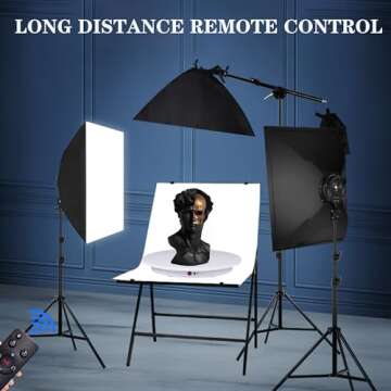 JAYEGT Motorized Rotating Display Stand, 360 Degree Electric Rotating Potography Turntable for Produ...