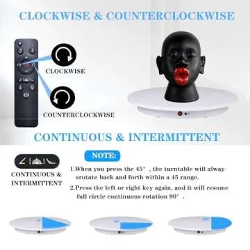 JAYEGT Motorized Rotating Display Stand, 360 Degree Electric Rotating Potography Turntable for Products Display，Live Video Show, Remote Control Angle, Speed (White / 16.5inch /330Lbs Load/Wired)