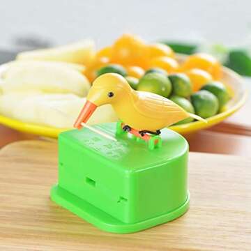RIJBYWS Bird Toothpick Dispenser，Telescopic Automatic toothpick dispenser，Cute Toothpick holder ...