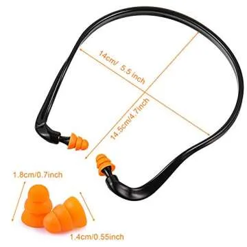 Banded Earplugs for Shooting Range: 16 Silicone Earplugs